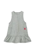 Liewood - Angelica Stripe Denim Frill Dress - Varrukateta vabaajakleidid - 134