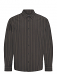 HAN Kj&oslash;benhavn - Washed Stripe Long Sleeve Shirt - Mustriga s&auml;rgid - 54