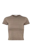 Hope - Vile Tee Overdyed Beige Stripe - L&uuml;hikeste varrukatega topid - 34