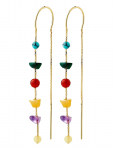 Pilgrim - Here Earrings Gold-Plated/Multi - Statement k&otilde;rvar&otilde;ngad - ONE SIZE