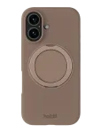 Holdit - Silicone Stand Case Iphone 16 Mocha Brown - Telefoni&uuml;mbrised - IPHONE 16
