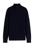 Tommy Hilfiger - Pima Ctn Cash Structure Zip Mock - Poolpika lukuga džemprid - XXL