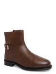 Tommy Hilfiger - Th Buckle Leather Ankle Boot - Madala kontsaga poolsaapad - 42