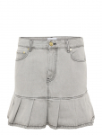 GANNI - Future Denim Pleated Mini Skirt - L&uuml;hikesed seelikud - 32