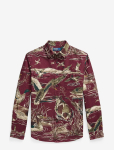Polo Ralph Lauren - Classic Fit Duck-Print Sateen Workshirt - Mustriga s&auml;rgid - XXL