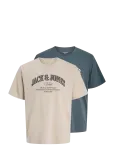 Jack & Jones - Jjedenver Logo Tee Ss O-Neck 2Pk Mp - L&uuml;hikeste varrukatega - XXL