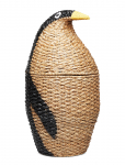 Bloomingville - Tazia Basket W/Lid, Black, Bankuan Grass - Hoiukorvid - 37X69