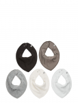 Pippi - Bandana Bib - Solid (5-Pack) - Pudip&otilde;lled - ONE SIZE