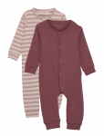 Minymo - Jumpsuit Ls (2-Pack) - Pikkade varrukatega bodid - 92