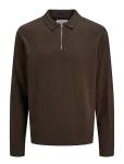 Jack & Jones - Jjeemil Knit Polo Half Zip Ls Noos - Poolpika lukuga džemprid - L