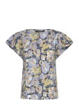 Lauren Ralph Lauren - Floral Slub Jersey Flutter-Sleeve Top - L&uuml;hikeste varrukatega - XS