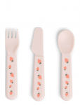Done By Deer - Foodie Cutlery Set Tiny Farm Powder - Beebin&otilde;ude komplektid - 12X 2X 1CM