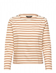 Lauren Ralph Lauren - Striped Jersey Snap-Trim Boatneck Top - Pikkade varrukatega - M