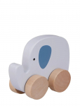 Barbo Toys - Wooden Elephant On Wheel - Puidust kujud - ONE SIZE