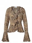 Malina - Suzie Sheer Frill Blouse - Pikkade varrukatega - 42