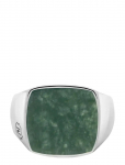 Nialaya - Men's Silver Signet Ring With Green Jade - S&otilde;rmused - 11