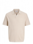Jack & Jones - Jjebradley Knit Split Neck Ss Sn - L&uuml;hikeste varrukatega kootud polos&auml;rgid - XXL