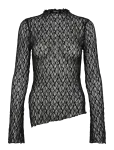 Gina Tricot - Asymmetric Lace Top - Pikkade varrukatega - XS