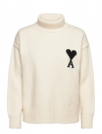 AMI - Funnel Neck Sweater With Contrasted Ami De Coeur - K&otilde;rge kaelusega - XL
