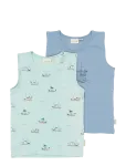 Petit Piao - Ppstar Boys Undershirt 2-Pack - Varrukateta - 116