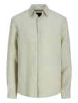 Jack & Jones - Jprblalawrence Linen Ls Shirt Sn - Linased s&auml;rgid - L