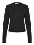Weekday - Slim Long-Sleeved Cotton Top - Pikkade varrukatega - XXS