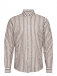 Lindbergh - Wide Striped Cotton/Linen Shirt L/S - Vabaaja s&auml;rgid - XL