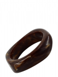 Bud To Rose - Gloss Resin Bracelet Brown - K&auml;ev&otilde;rud - ONE SIZE
