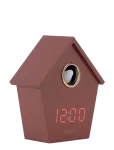 KARLSSON - Alarm Clock Riqueza Cuckoo Led Burgundy Red - &Auml;ratuskellad - H 15.3CM