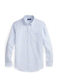 Polo Ralph Lauren - Custom Fit Striped Linen Shirt - Linased s&auml;rgid - XXL