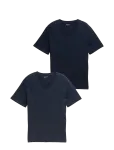 Tom Tailor - Double Pack V-Neck Tee - L&uuml;hikeste varrukatega - S