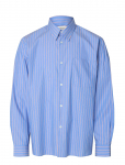 Selected - Slhrlxholger Stripe Ls Shirt - Triibulised s&auml;rgid - XL