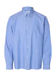 Selected - Slhrlxholger Stripe Ls Shirt - Triibulised s&auml;rgid - XL