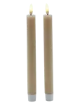 Sirius Home - Sille Krone 2 Stk. S&aelig;t, &Oslash;2X25Cm, Light Caramel - LED-k&uuml;&uuml;nlad - ONE SIZE