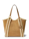 Lauren Ralph Lauren - Shearling-Trim Large Tasha Tote Bag - Kandekotid - ONE SIZE