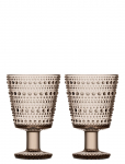 Iittala - Kastehelmi Glas P&aring; Fod 30Cl 2Stk - Joogiklaasid - 26 CL
