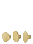 Bloomingville - Ferri Knag, Aluminium S&aelig;t Med 3 - Hooks & Knobs - ONE SIZE