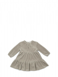 Smallstuff - Dress Velour, Nature - Baby Dresses - 74