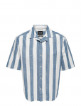 ONLY & SONS - Onstes Rlx Ctn Slub Stripe Ss Shirt - L&uuml;hikeste varrukatega - XS