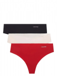 Calvin Klein - Thong 3Pk - Stringid - L