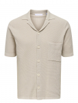 ONLY & SONS - Onstony Reg 12 Ss Waffle Shirt Knit - Vabaaja s&auml;rgid - S
