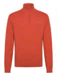 GANT - Textured Cotton Half Zip - Poolpika lukuga džemprid - XXXL