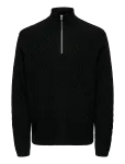 ONLY & SONS - Onsleonard Life Reg 7 Half Zip Knit Cs - Poolpika lukuga džemprid - S