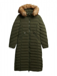 Superdry - Fuji Faux Fur Hooded Longline - Polsterdatud jakid - S