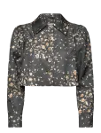 By Ti Mo - Tailored Satin Cropped Jacket - Kerged suvejakid - L