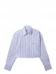Calvin Klein - Ck Graphic Cropped Poplin Shirt - Pikkade varrukatega - M