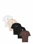 Jack & Jones - Jjwolfie Tee Ss Crew Neck 5Pk Mp - L&uuml;hikeste varrukatega - M