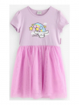 Lindex - Cinnamoroll Short-Sleeved Dress With Tulle Skirt - L&uuml;hikeste varrukatega vabaajakleidid - 98