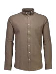 Lindbergh - M&eacute;lange Brushed Shirt L/S - Regular - Vabaaja s&auml;rgid - XL