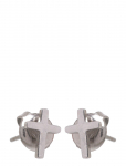 Samie - Cross - Earstuds Steel - K&otilde;rvar&otilde;ngad - PAIR